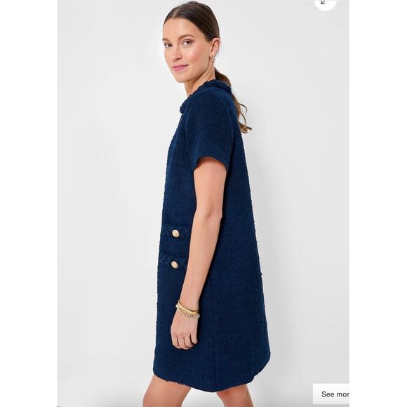 Tuckernuck Dresses & Skirts - Tuckernuck  Navy Tweed Jackie Dress Sz M